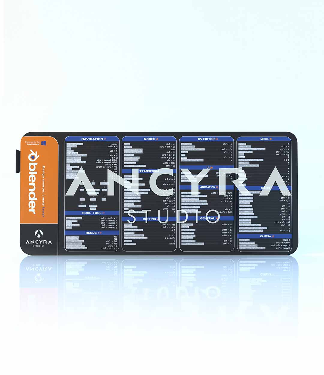 Blender 90x40 Shortcut Mouse Pad (Türkçe-İngilizce)
